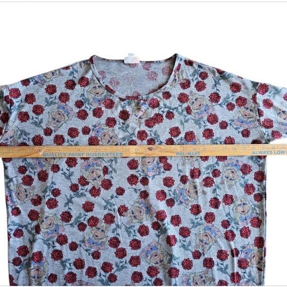 LuLaRoe Disney Irma Tunic Sz L Miss Piggy Rose Floral Vintage Inspired Print Tee - Picture 11 of 12